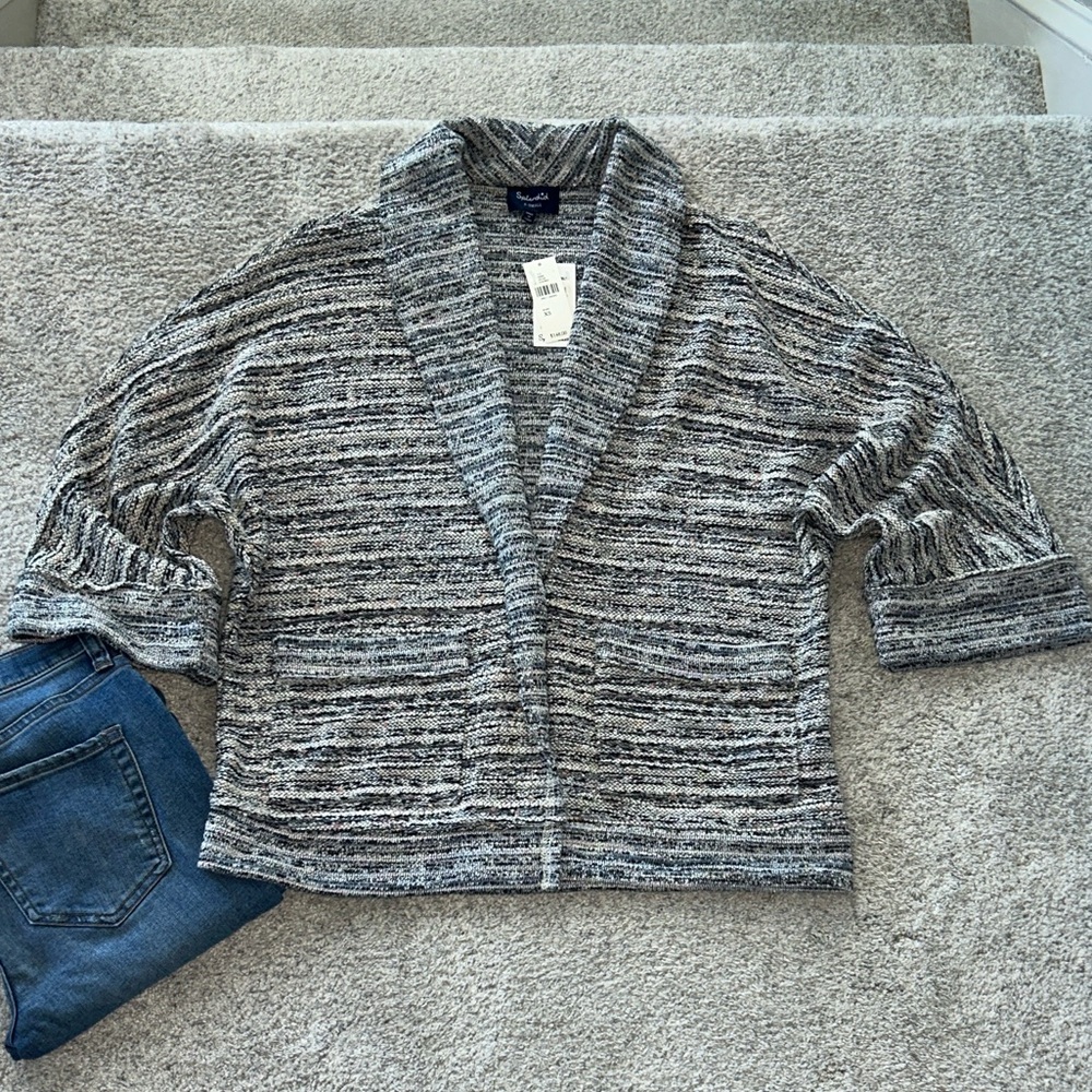 Anthropologie x Splendid Raw Hem Textured Oversized Cardigan - Picture 3 of 11